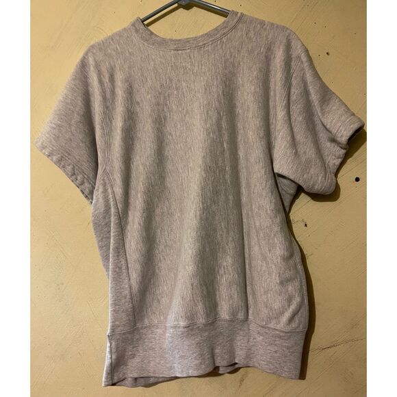 Vtg Champion Reverse Weave Heavy Thick Short Sleeve Sweatshirt Sz L USA - Picture 4 of 11